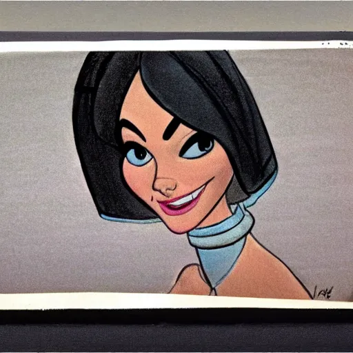 Image similar to milt kahl sketch of victoria justice as princess padme from star wars