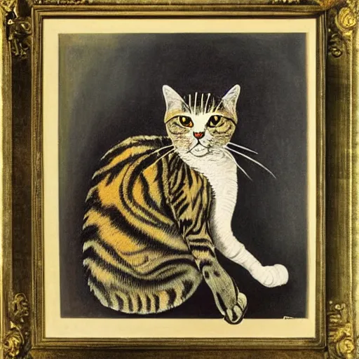 Prompt: a surrealist painting of a cat by salvador dali, beautifully detailed, smooth, intricate