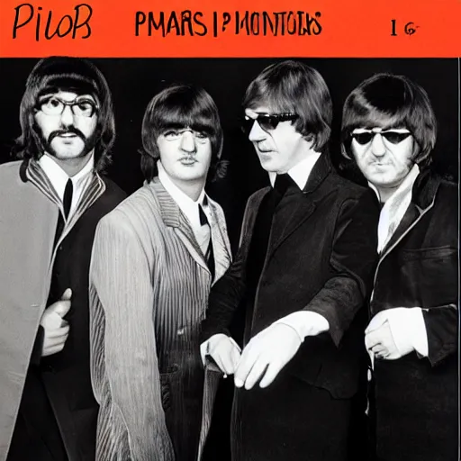 Image similar to Pimp C as lead singer in the Beatles,