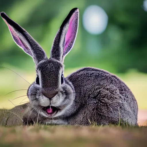 Image similar to A photo of a Big Chungus bugs bunny, sigma 85mm Lens F/1.4, award winning photography