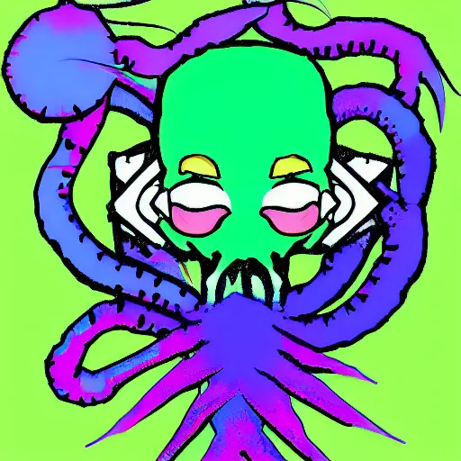 Image similar to digital art in the style of rad squid