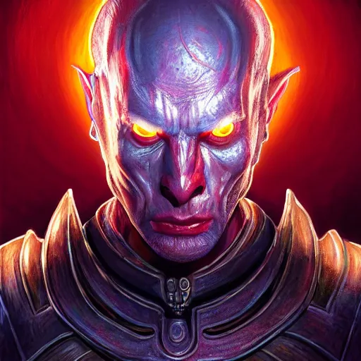 Prompt: bright, colorful, realistic, detailed from Elder Scrolls: shivering isles concept portrait flesh atronach backlighting, kodachrome, high contrast, highly detailed, sharp focus, digital painting, concept art, illustration, trending on artstation, comic book by Alex Ross and Adam Adamowicz cover art