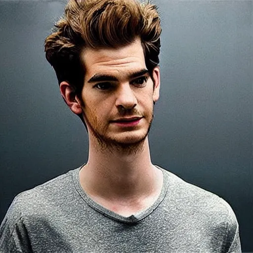 Image similar to “a realistic detailed photo of a guy who is an attractive humanoid who is half robot and half humanoid, who is a male android, Andrew Garfield, shiny skin, posing like a statue, blank stare”