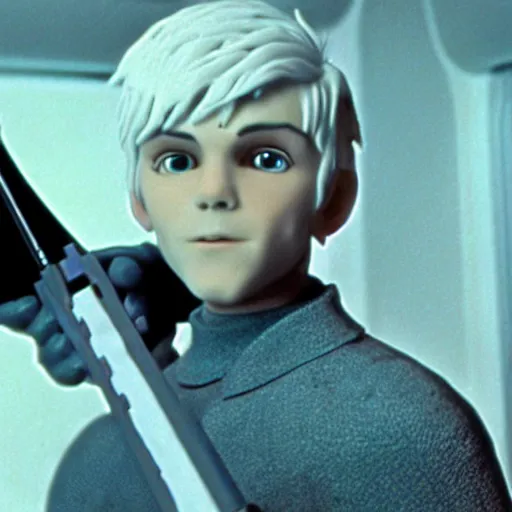 Image similar to a film still of jack frost in star wars 1 9 7 7 realistic, detailed, wearing suit