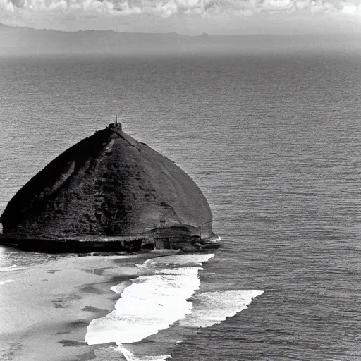 Image similar to helicopter over chinaman's hat, magnum PI