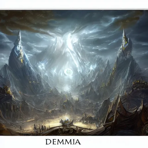 Image similar to a beautiful painting of demacia, high resolution, wide angle.