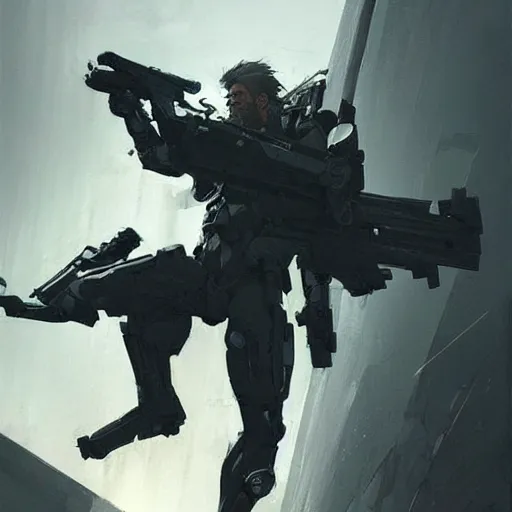 Image similar to Metal Gear, Metal Gear Solid Revengeance,Greg rutkowski, Trending artstation, cinematográfica, digital Art