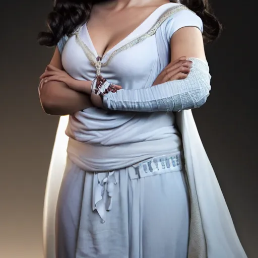 Image similar to young cuban latina girl as princess padme in star wars episode 3, 8k resolution, full HD, cinematic lighting, award winning, anatomically correct