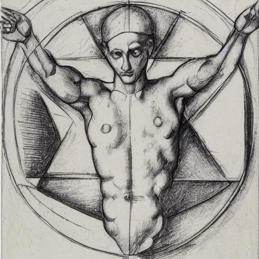 Image similar to bipedal satanic distorted heaven polygon boa tin roundel marimba , by Michelangelo and Paul Cezanne and Judson Huss , pencil sketch , fine art , surrealist