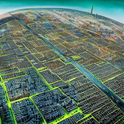 Image similar to solarpunk San Francisco painting by Vincent Callebaut