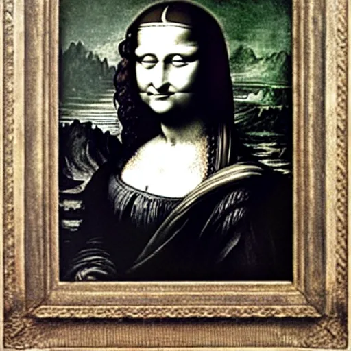 Prompt: monalisa in the style of Gustave Doré!!!!!!!!!!, Etching, oil on canvas, by Gustave Doré!!!!!!!!!!