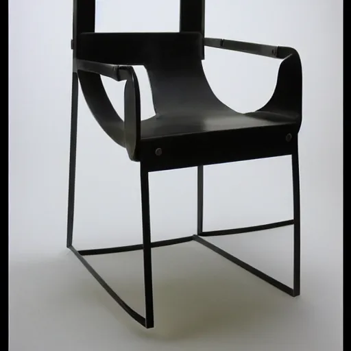 Image similar to blocks, angular by bill ward jade sculpture. a kinetic sculpture of a metal chair with a seatbelt attached to it. the chair is placed in the center of a room & the seatbelt is used to strap a person into the chair. the person is then unable to move & at the mercy of the chair.