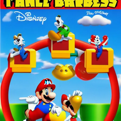 Image similar to walt disney cartoon super mario bros