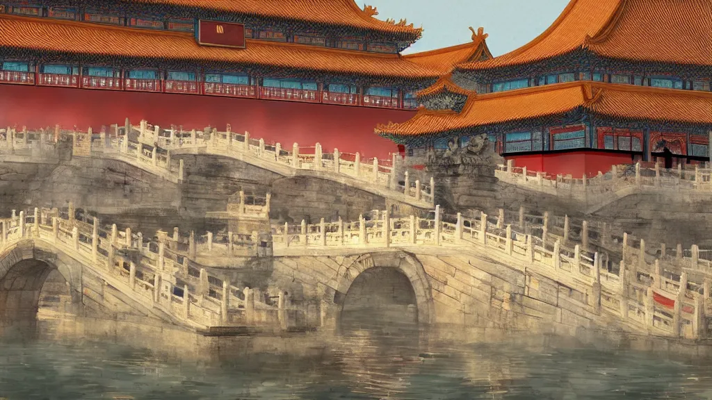 Image similar to Forbidden City, fantasy artwork, award-winning, beautiful scenery, artstation