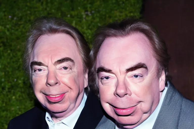Image similar to andrew lloyd webber very wide face, eyes too far apart