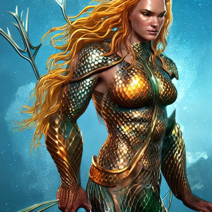 Prompt: female aquaman, au naturel, hyper detailed, digital art, trending in artstation, cinematic lighting, studio quality, smooth render, unreal engine 5 rendered, octane rendered, art style by klimt and nixeu and ian sprigger and wlop and krenz cushart