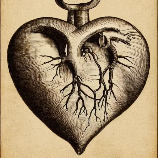 Image similar to Anatomical diagram of a heart by Leonardo Da Vinci