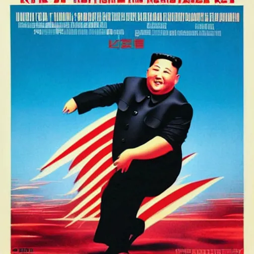 Prompt: movie poster of the movie : missile frenzy starring kim jong - un