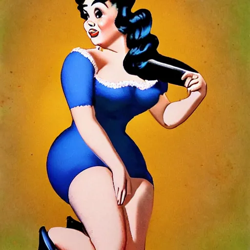 Image similar to curvy pin - up girl hilda