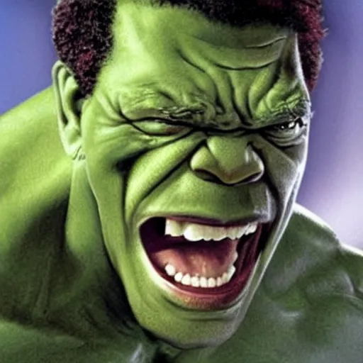 Prompt: Morgan freeman as the hulk