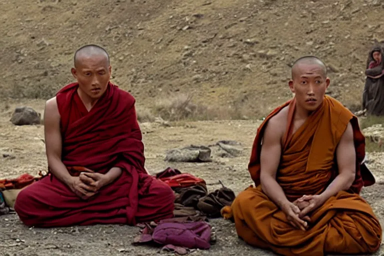 Image similar to movie of a monk in Tibet by Emmanuel Lubezki