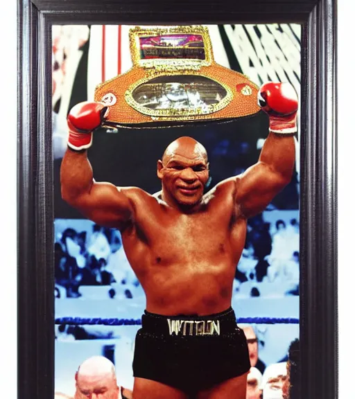 Image similar to autographed picture of mike tyson as heavy weight champion of the world