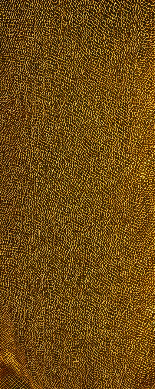 Image similar to cinematic photo of translucent golden mesh design by ancient nabataen civilization