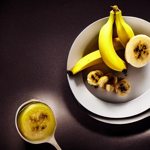 Prompt: banana, food photograph, michelin star restaurant, award winning photo