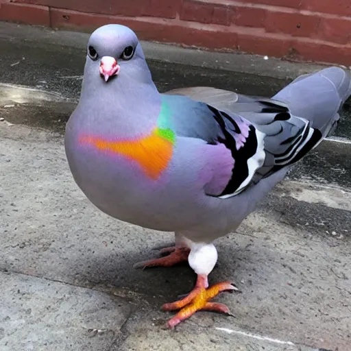 Prompt: a pigeon with a mike tyson face tattoo unreal engine