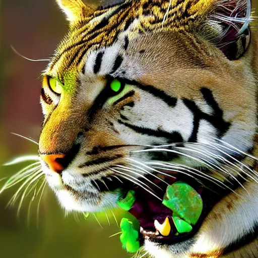 Prompt: “green big cat”