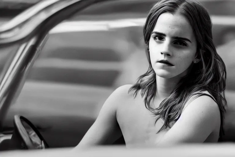 Prompt: emma watson, movie still, speed, cinematic Eastman 5384 film