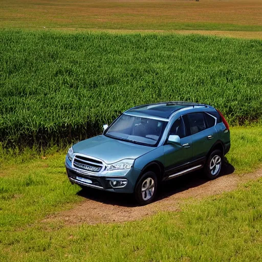 Image similar to Haval in middle of green field