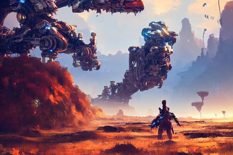 Image similar to tideripper machine mecanical creature robot of horizon forbidden west horizon zero dawn bioluminiscence global illumination ray tracing hdr fanart arstation by ian pesty and alena aenami artworks in 4 k