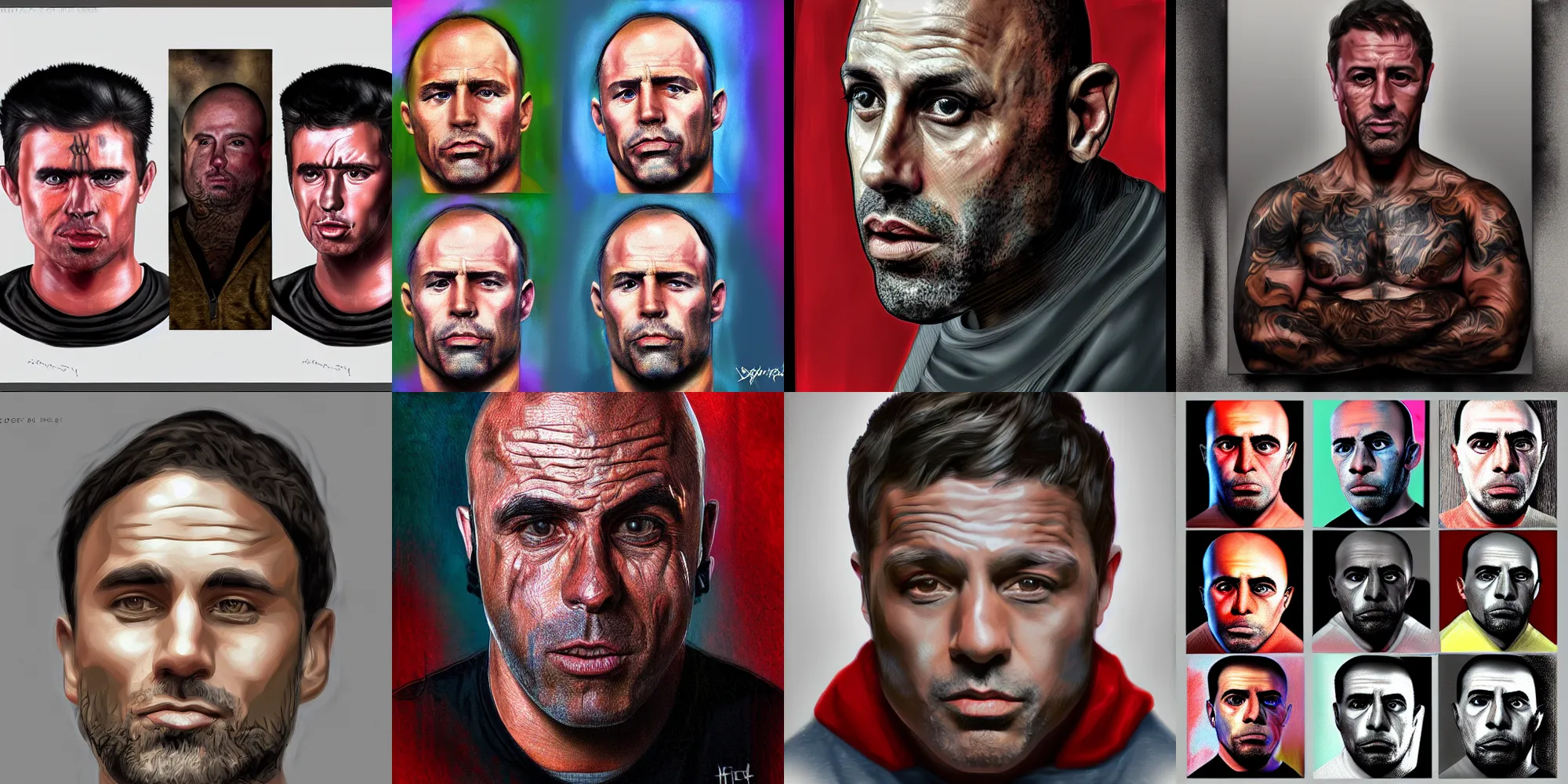 Prompt: set rogan, dope, portrait, digital paint, realistic