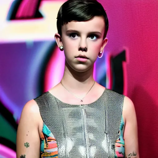 Image similar to Cyberpunk Millie Bobby Brown