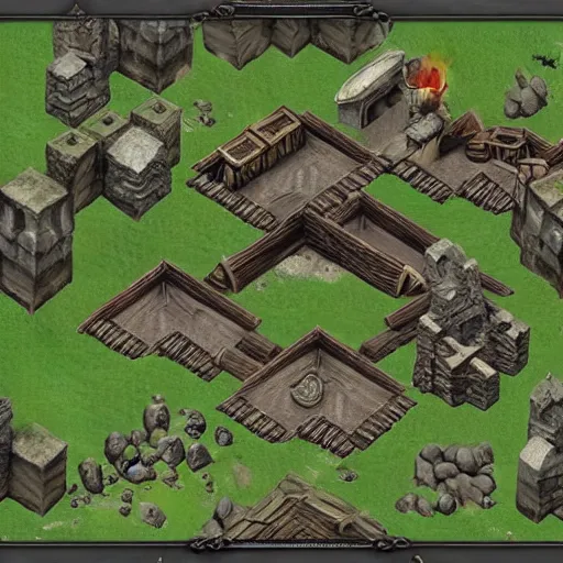 Image similar to skyrim re - imagined as an isometric top down game