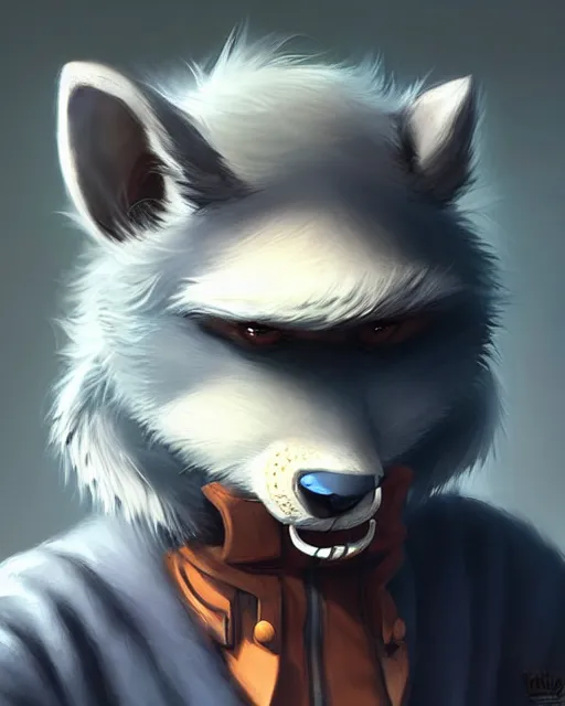 Prompt: character concept art of a cute male anthropomorphic furry | | adorable muzzle, key visual, realistic shaded perfect face, fine details by stanley artgerm lau, wlop, rossdraws, james jean, andrei riabovitchev, marc simonetti, and sakimichan, trending on weasyl