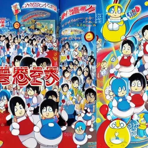 Prompt: Doraemon, japan manga