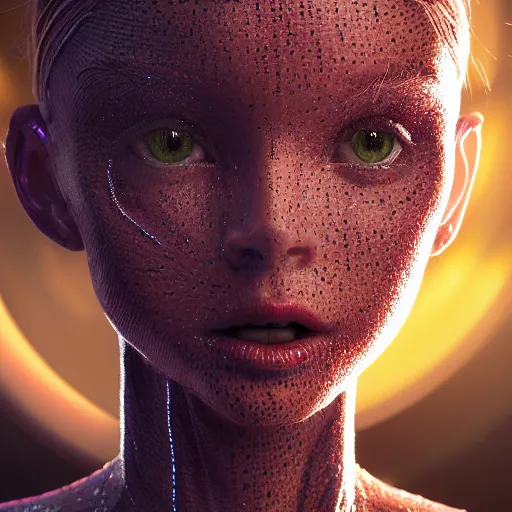 Image similar to Portrait of the most advanced female humanoid robot, intricate, headshot, sharp focus, cinematic lighting, octane render, 8k, 4k, hdr, very realistic, highly detailed, photorealistic, artistic photography, chiaroscuro, by David Cronenberg, Raphael, Carvaggio