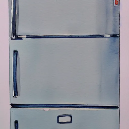 Image similar to fridge, watercolor