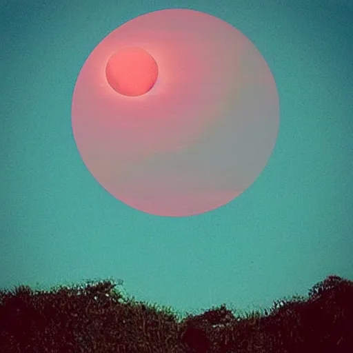 Image similar to “pink sun by moon”