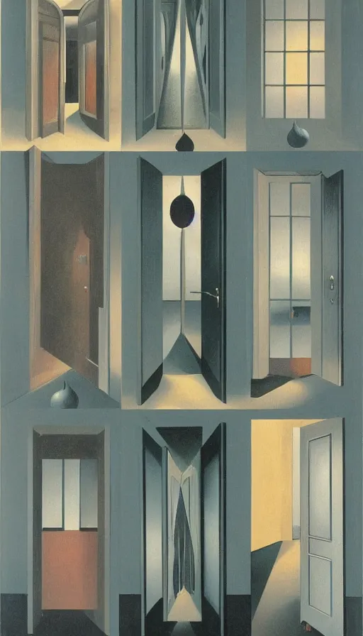 Image similar to doors of phase transitions by carrington, bosch, dali, barlowe, magritte