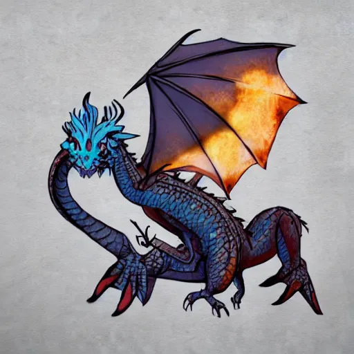 Prompt: a dragon in the style of the life is strange 4 - n 4