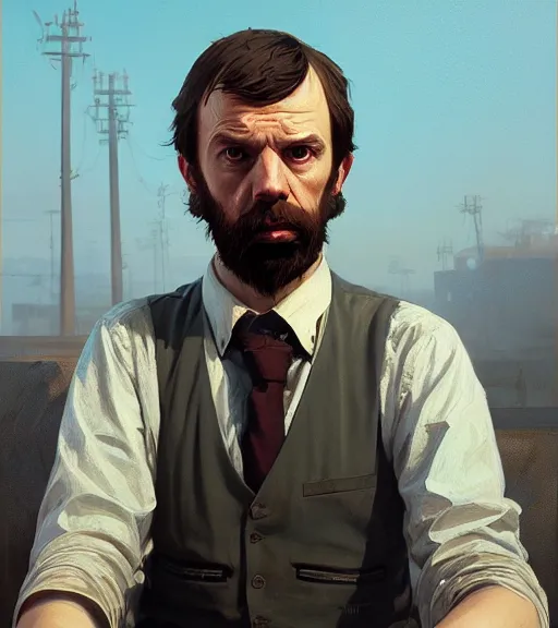 Prompt: highly detailed portrait dostoevsky in gta v, stephen bliss, unreal engine, fantasy art by greg rutkowski, loish, rhads, ferdinand knab, makoto shinkai and lois van baarle, ilya kuvshinov, rossdraws, tom bagshaw, global illumination, radiant light, detailed and intricate environment