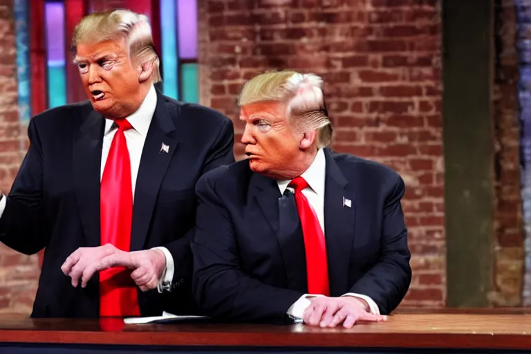 Prompt: donald trump on jerry springer