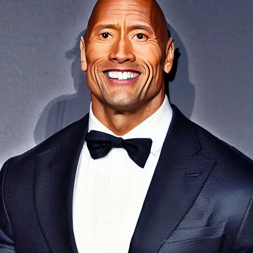 portrait of Dwayne thé rock Johnson with his eyebrow, Stable Diffusion