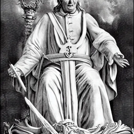 Image similar to the pope as medusa