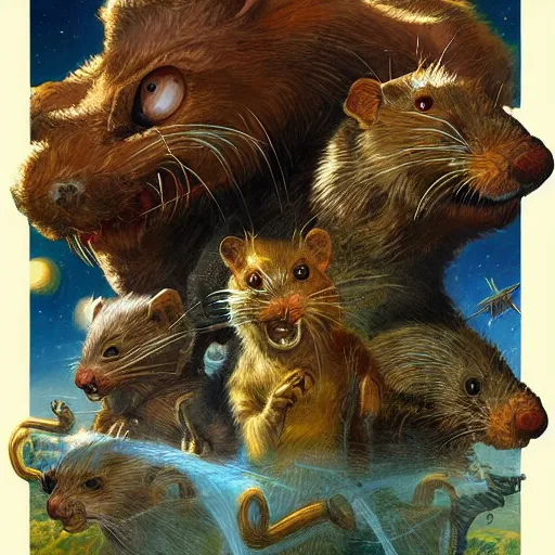 Image similar to realm of rodents, Stephen youll, Darrell K Sweet, artstation, concept art