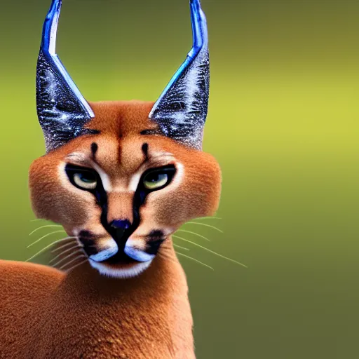 Image similar to caracal, crown on his head, in crown, dressed in crown, crowned, has a crown, cinematic, high detail, cinematography, vfx, 8 k