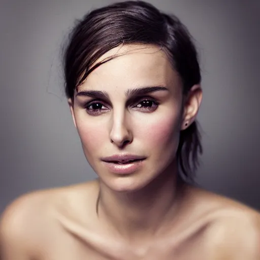 Image similar to Portrait photography of Nathalie Portman, award winning photography by Leonardo Espina